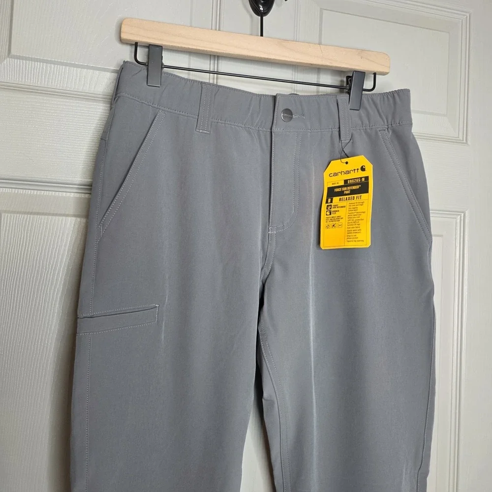 Carhartt Force Flex Sun Defender Men Small Gray Relaxed Fit Active Gorpcore